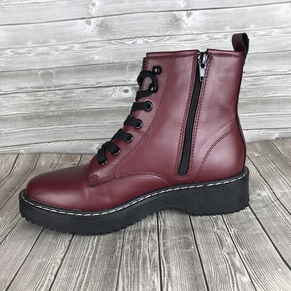 Madden Girl kicker burgundy combat boots size 6 - Picture 8 of 10